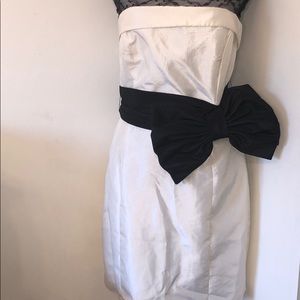 NWT ABS Strapless Dress w/ Bow Detail